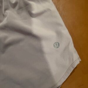 lululemon athletica woman’s  Light Gray/White Athletic Shorts